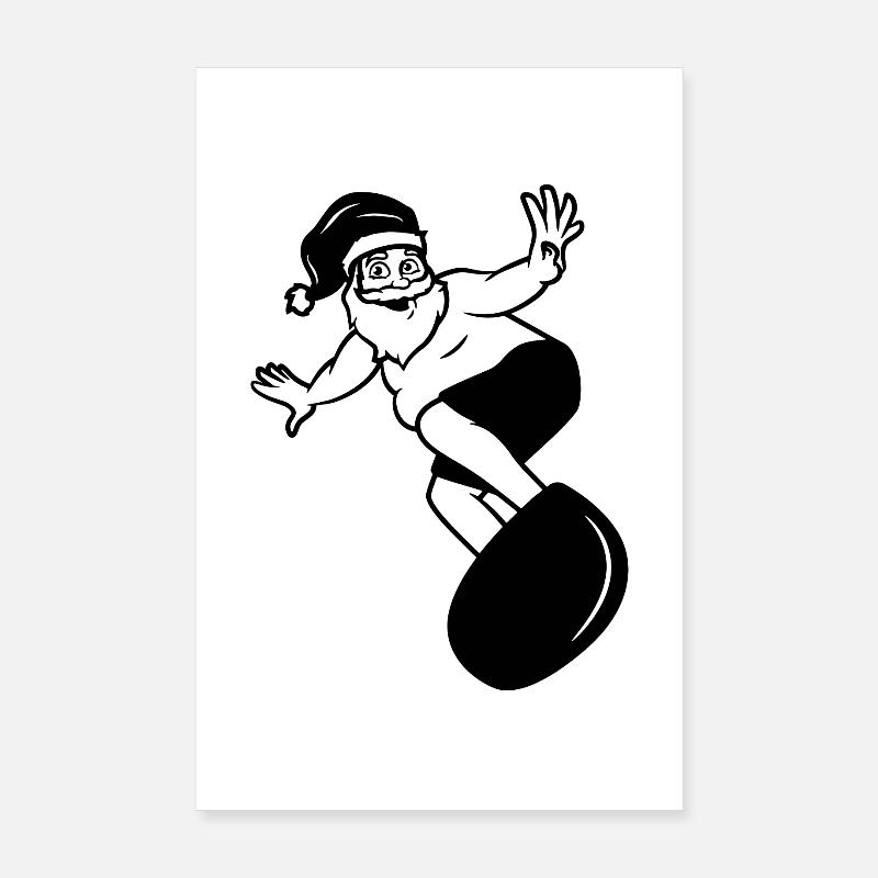 Joyeux Surfmas Poster 20 x 30 cm
