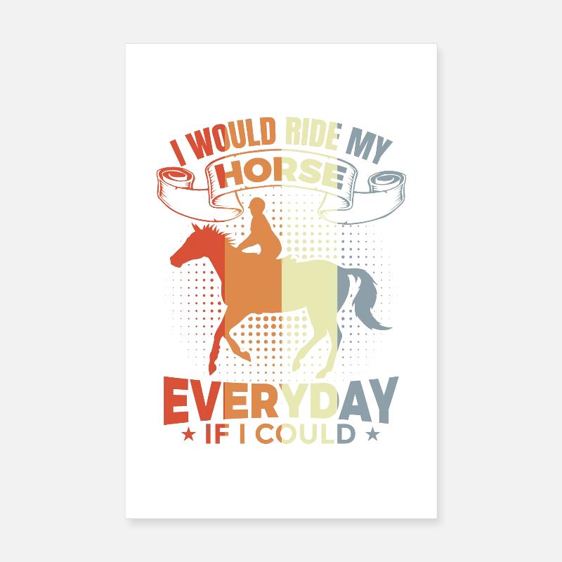 Inspiration du cavalier Poster 20 x 30 cm