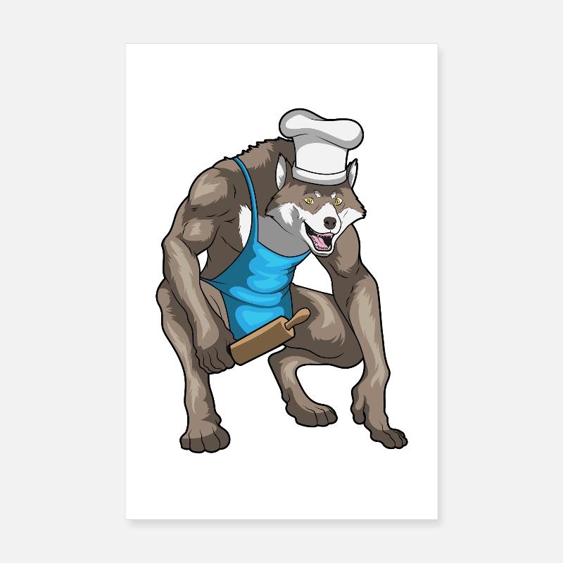 Werwolf Halloween Backen Poster 20x30 cm