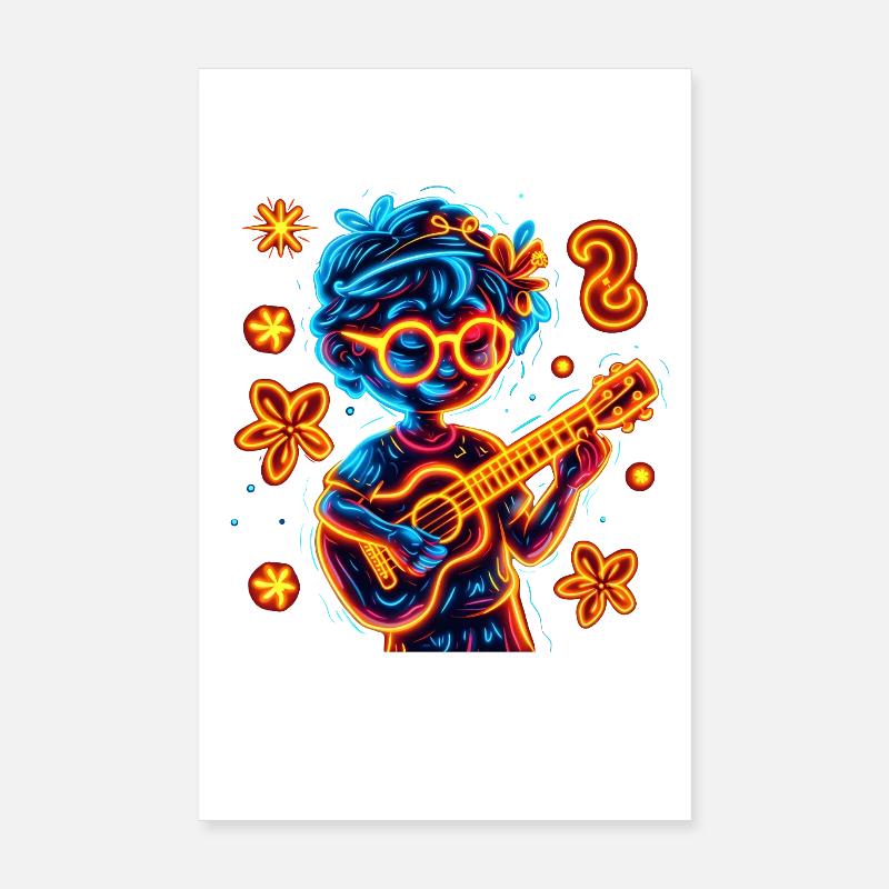 90s Ukulelist Poster 8" x 12" (20x30 cm)