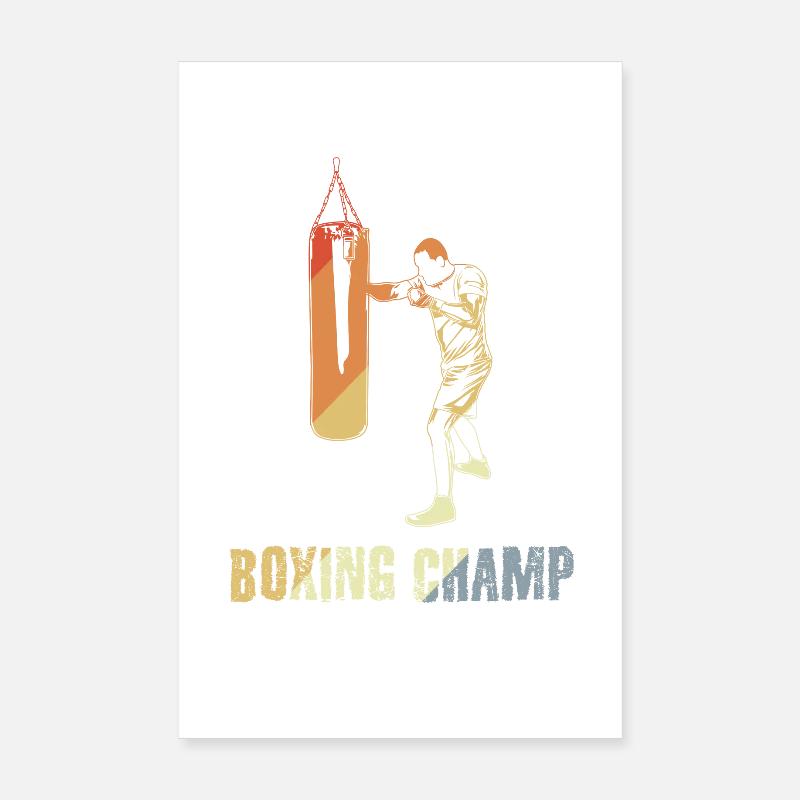 Champion de boxe Poster 20 x 30 cm