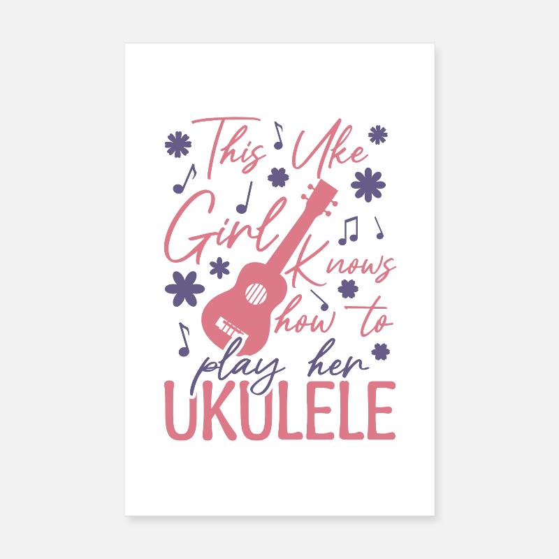 Fille Uke Poster 20 x 30 cm