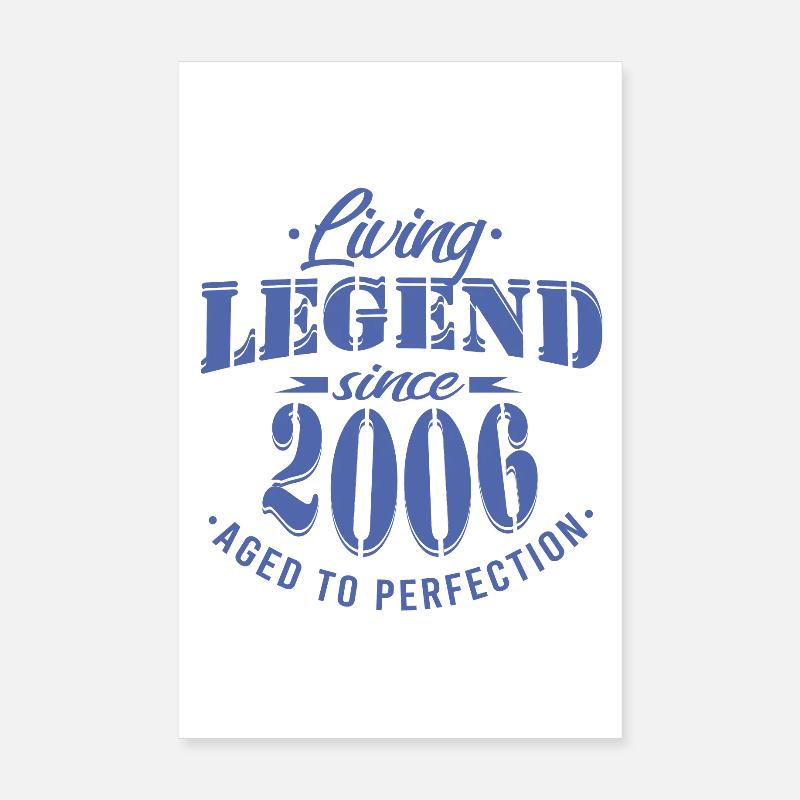 Birthday - Legend matured since 2006 Poster 8" x 12" (20x30 cm)