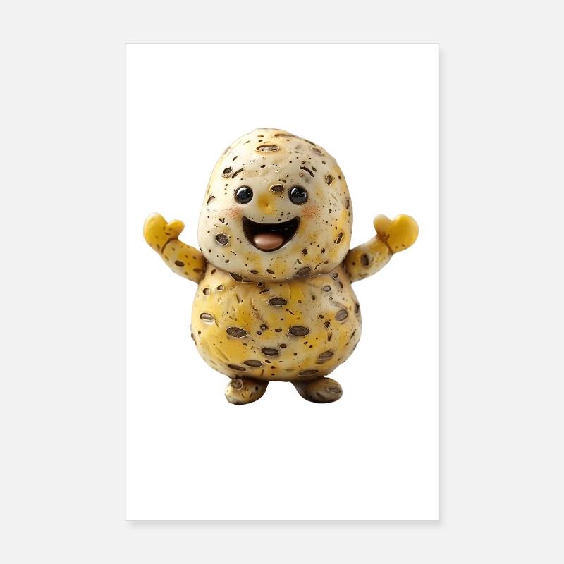 Happy Potato Man Câlins gratuits Poster 20 x 30 cm