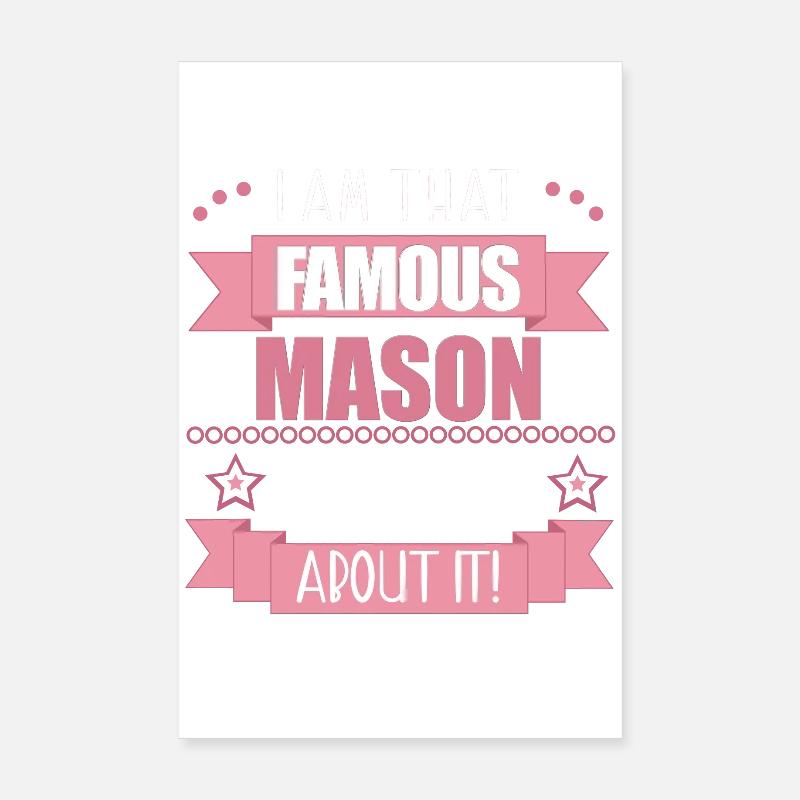 Profession de maçon Cadeau pour dames Poster 20 x 30 cm
