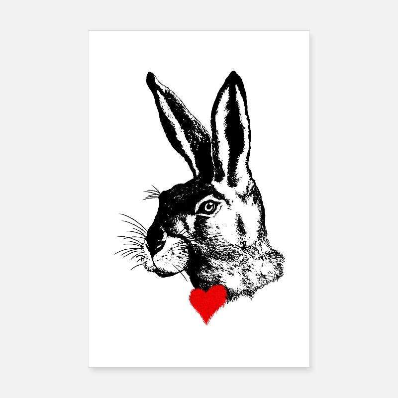Stylish bunny design – Easter bunny Poster 8" x 12" (20x30 cm)