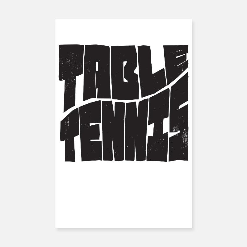 Tennis de table avec batte de tennis de table Ping Pong Poster 20 x 30 cm