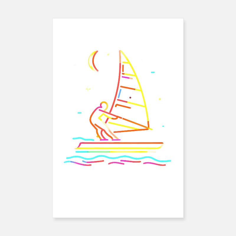 Windsurfen Steamwave Poster 20x30 cm