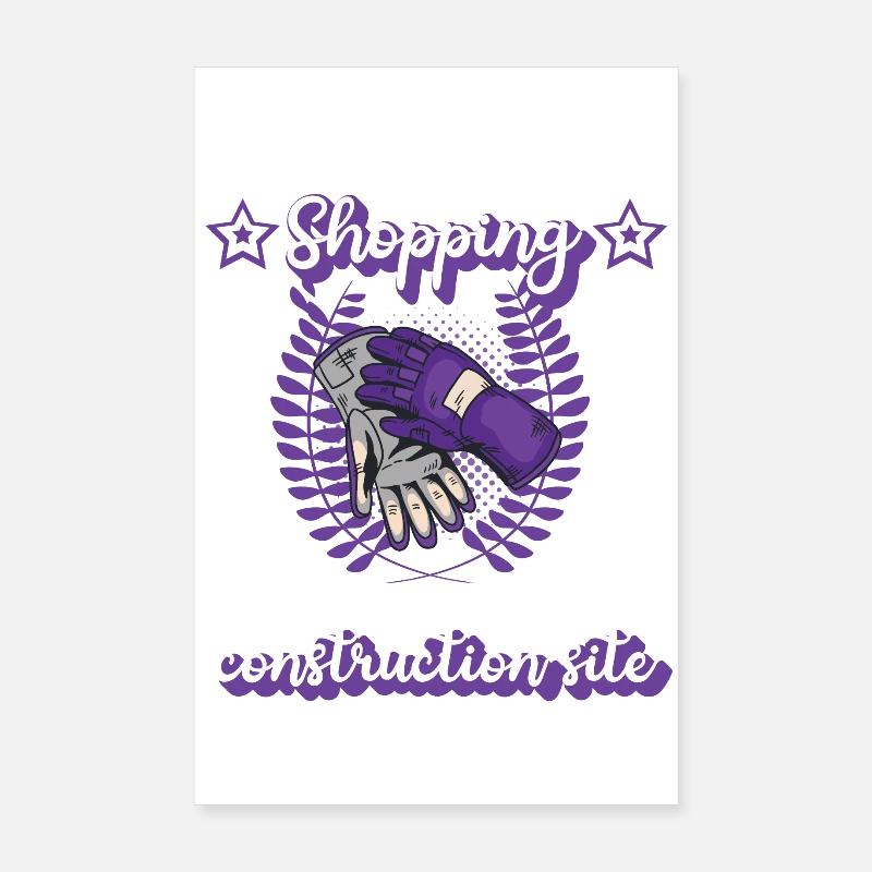 Ouvrier de la construction Couvreur Site Fille Cadeau Poster 20 x 30 cm