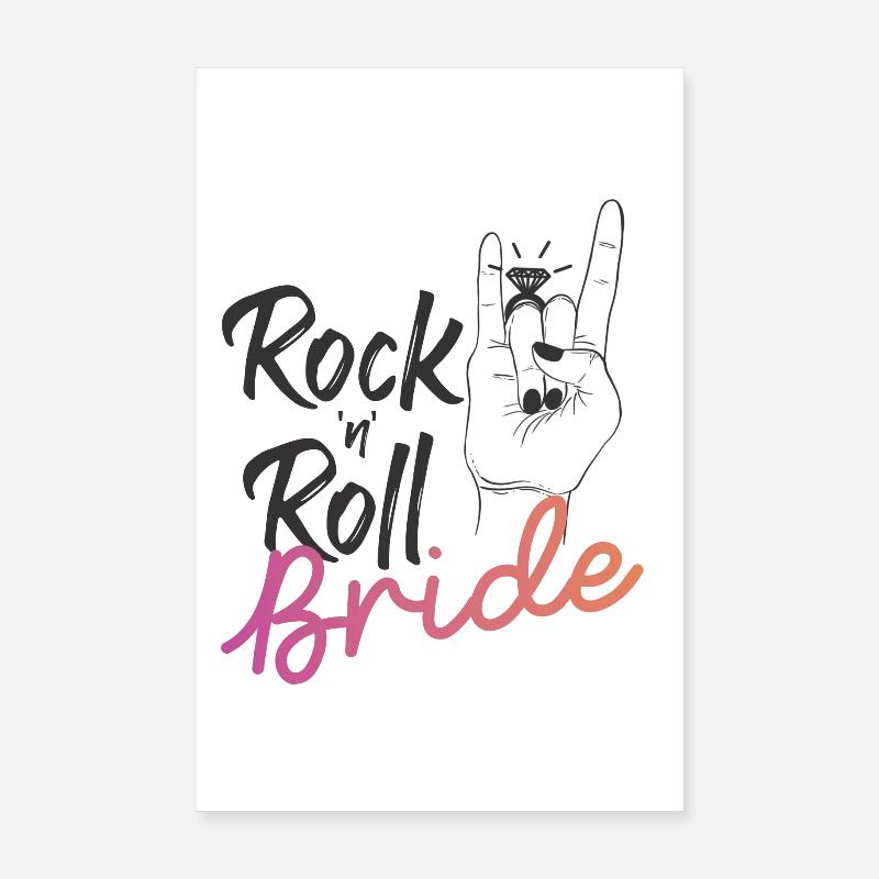 Mariée Rock 'n' Roll Poster 20 x 30 cm