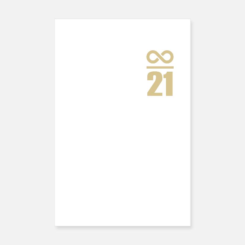Bitcoin Sprüche Wertspeicher Unendlich 21 Millione - Poster 20x30 cm - Weiß