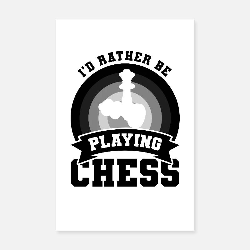 Chess Player Joke Poster 8" x 12" (20x30 cm)