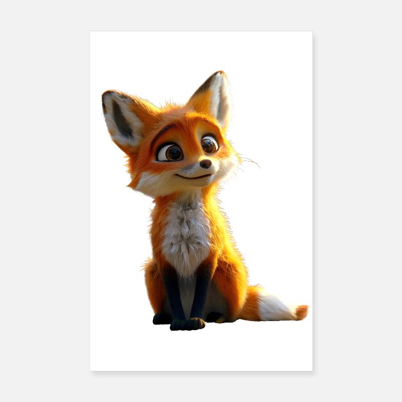 Fox I Love Foxes Red Fox Wild Cute Fox Poster 8" x 12" (20x30 cm)