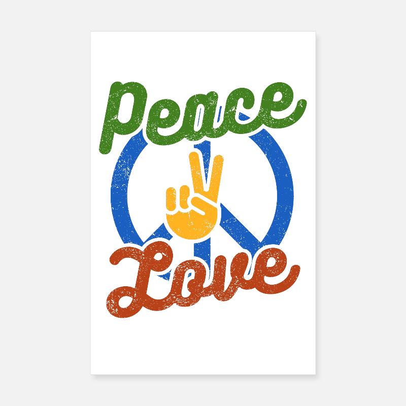 Frieden, Liebe Poster 20x30 cm