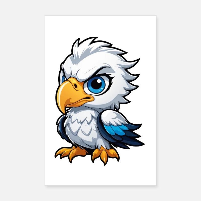 Cheeky Eagle Chick Poster 8" x 12" (20x30 cm)