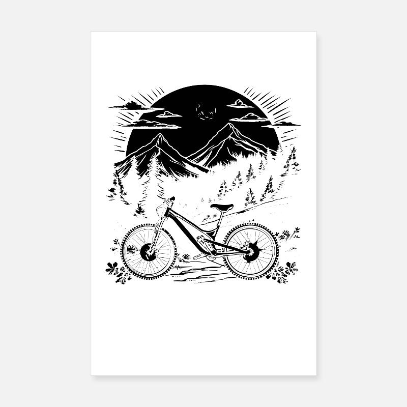 Graphismes de VTT Poster 20 x 30 cm