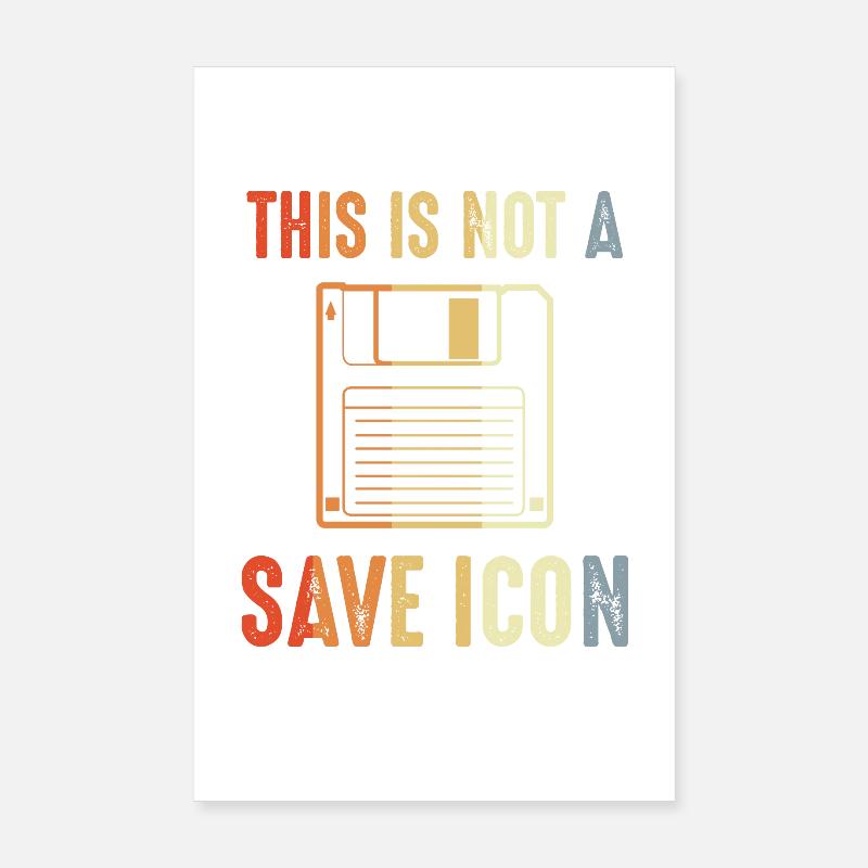Il ne s’agit pas d’une icône de sauvegarde Poster 20 x 30 cm