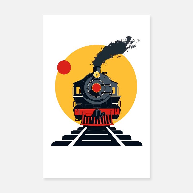 Dessin ferroviaire Poster 20 x 30 cm