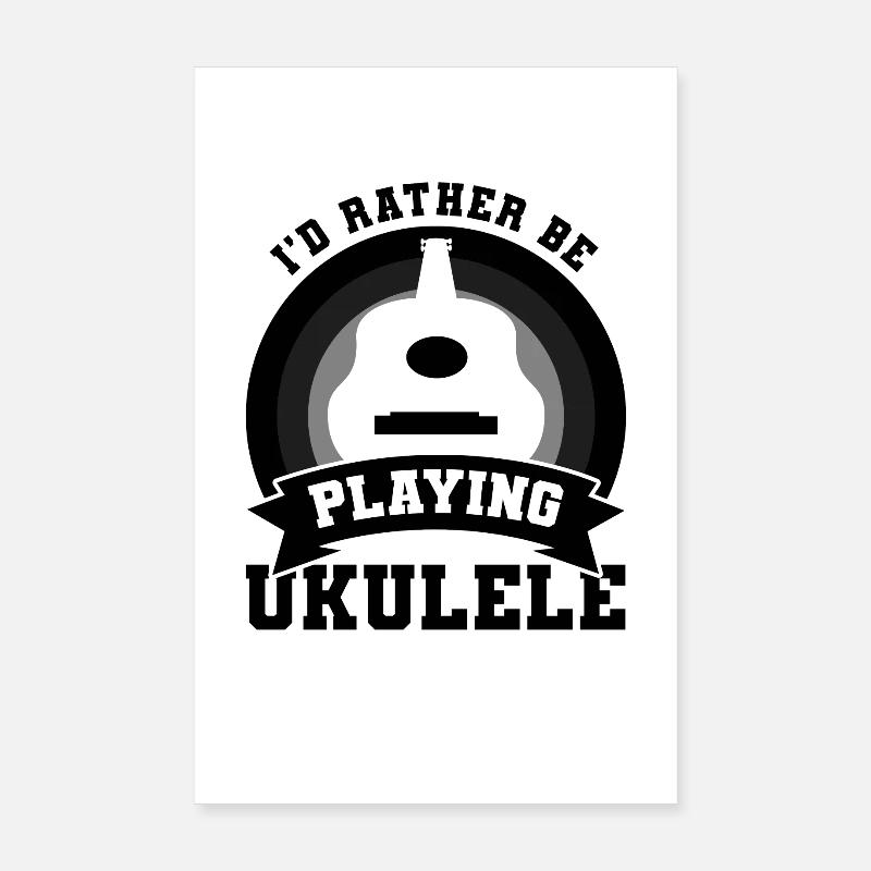 Joueur de ukulélé avec Poster 20 x 30 cm