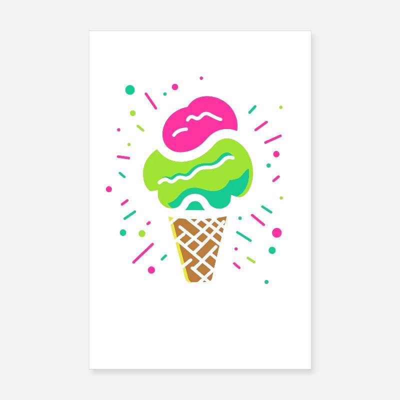 Ice cream cone comic look Poster 8" x 12" (20x30 cm)