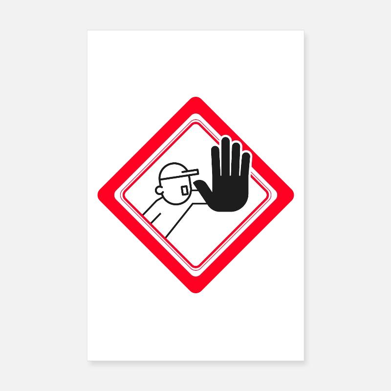 Accès non autorisé interdit Panneaux d’interdiction Poster 20 x 30 cm