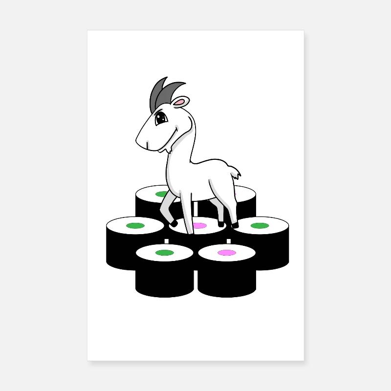 Ziege Sushi Poster 20x30 cm