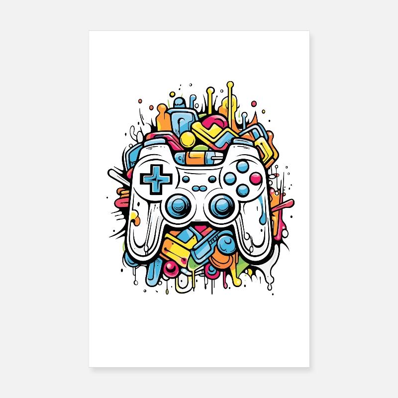 Game Controllers Poster 8" x 12" (20x30 cm)