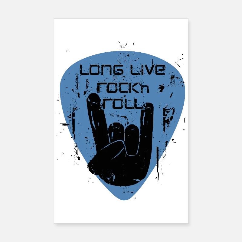 Vive le rock 'n' roll - Poster 20 x 30 cm - blanc