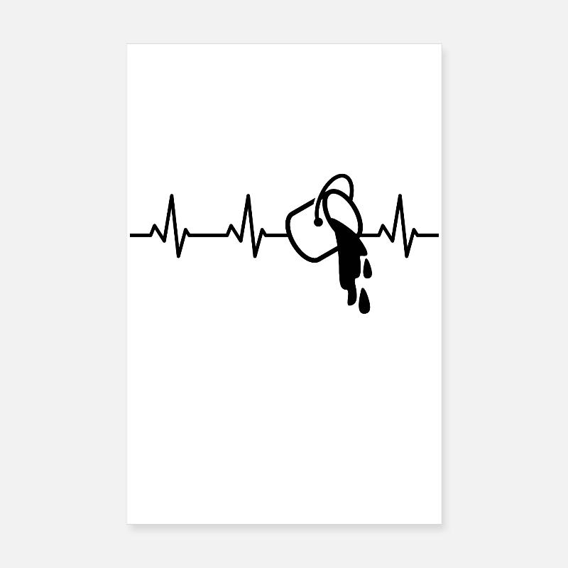 Painter's heartbeat Poster 8" x 12" (20x30 cm)