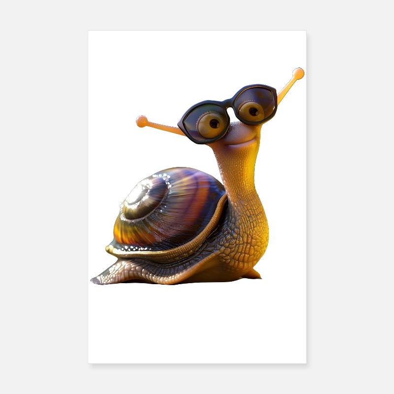 Snail Vineyard Snail Shell Snails Poster 8" x 12" (20x30 cm)