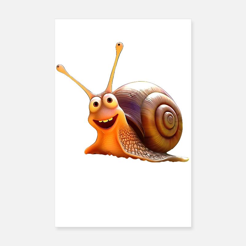 Snail Vineyard Snail Shell Snails Poster 8" x 12" (20x30 cm)
