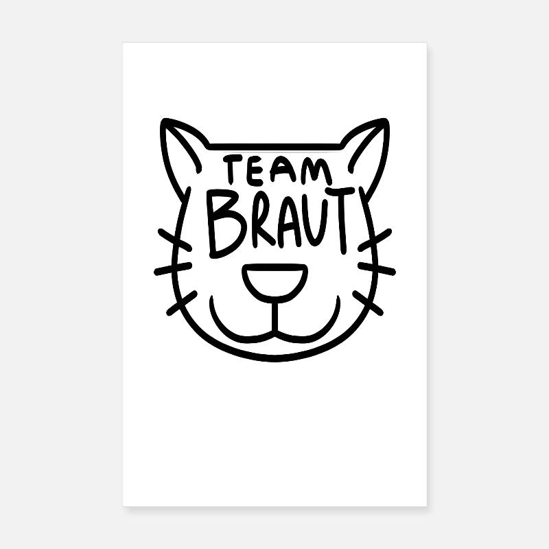 Team Braut Katze Poster 20x30 cm