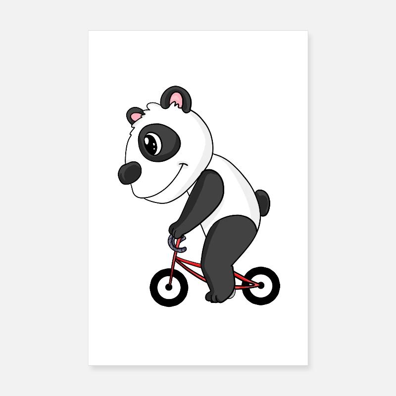 Vélo Panda Poster 20 x 30 cm