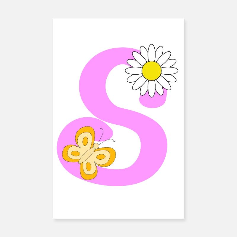 Lettre S Poster 20 x 30 cm