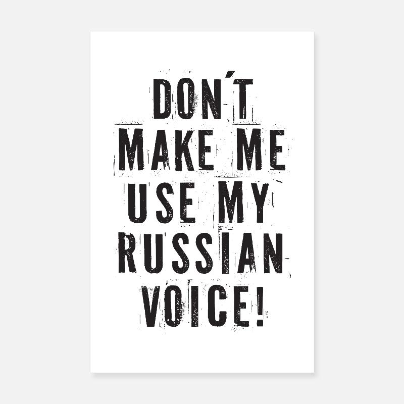 Ne me faites pas utiliser ma voix russe Poster 20 x 30 cm