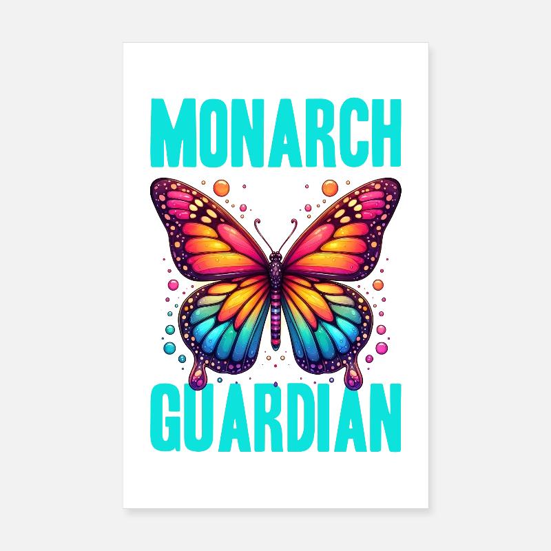 Monarque Papillon Gardien Poster 20 x 30 cm