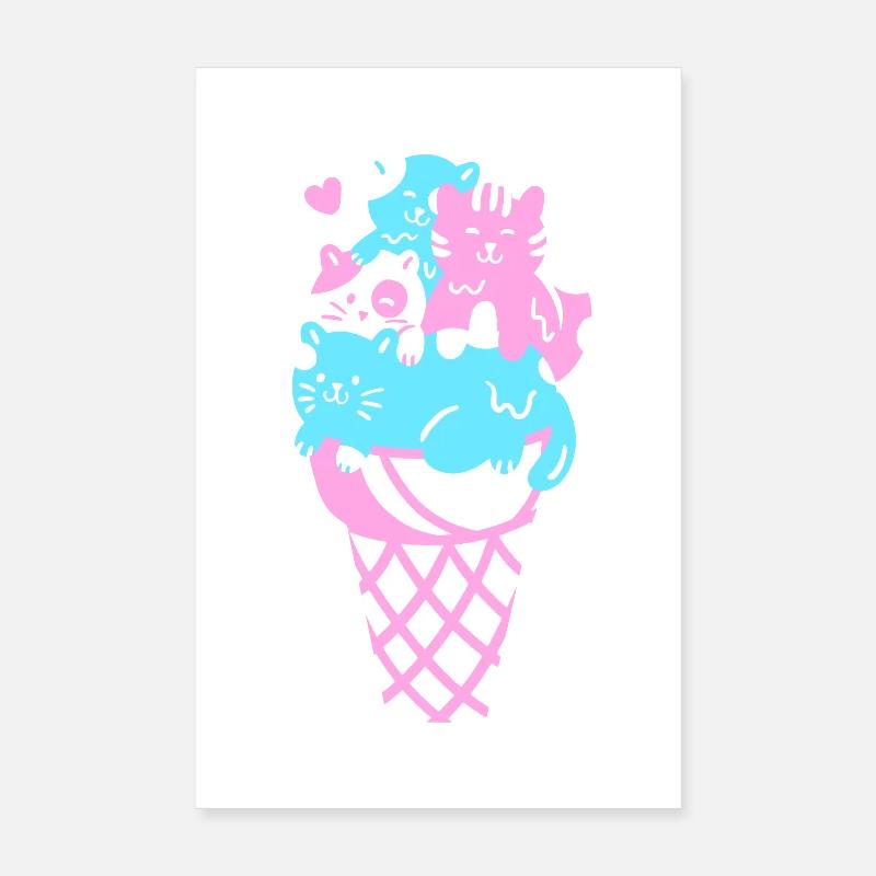 Eis Eiscreme Poster 20x30 cm