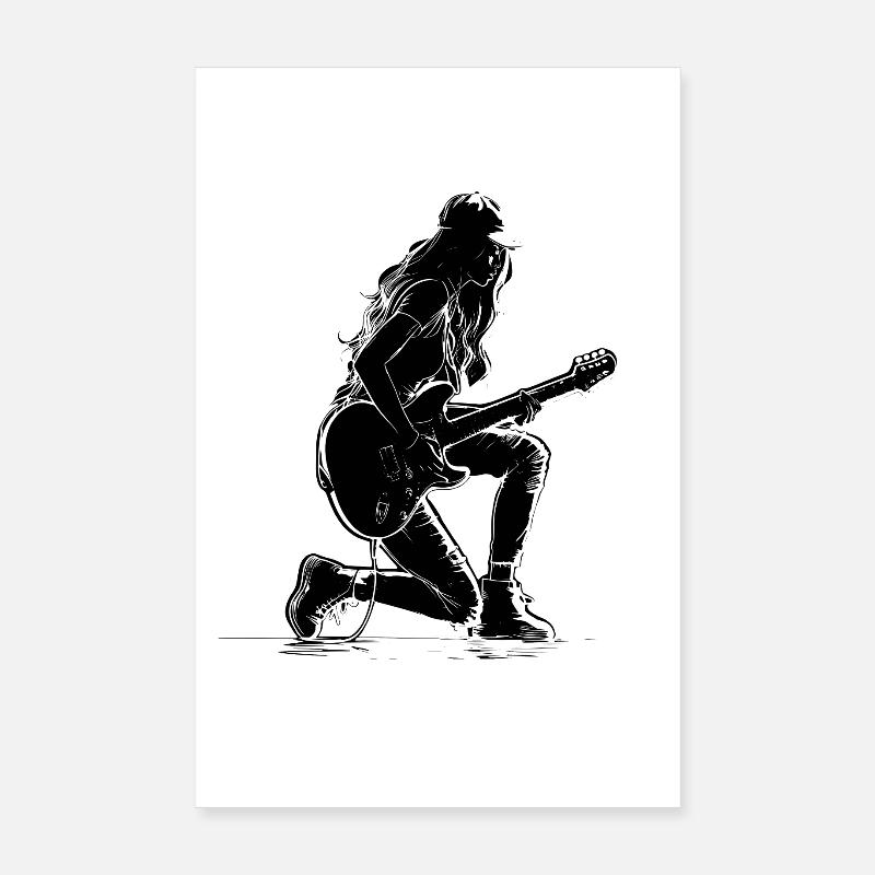 Guitariste Poster 20 x 30 cm