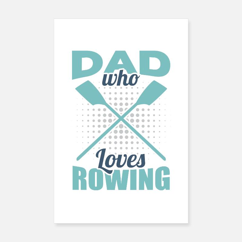 Rudernder Vater Poster 20x30 cm