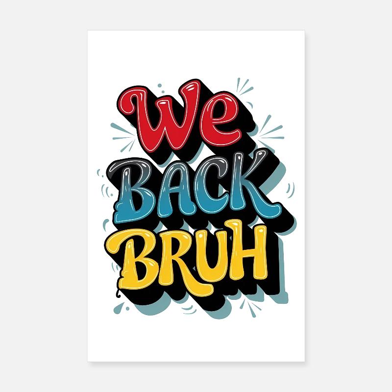 Cheerful Retro Text Design Poster 8" x 12" (20x30 cm)