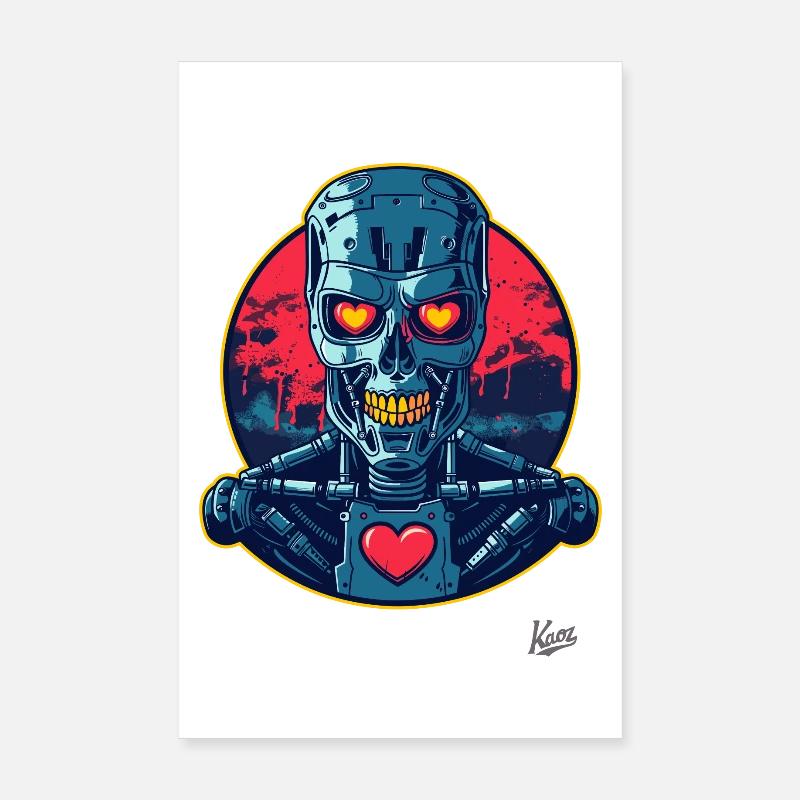 Cyborg Cyber Lover: Robot with a Heart Poster 8" x 12" (20x30 cm)