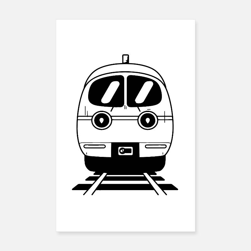 Dessin animé Chemin de fer Poster 20 x 30 cm