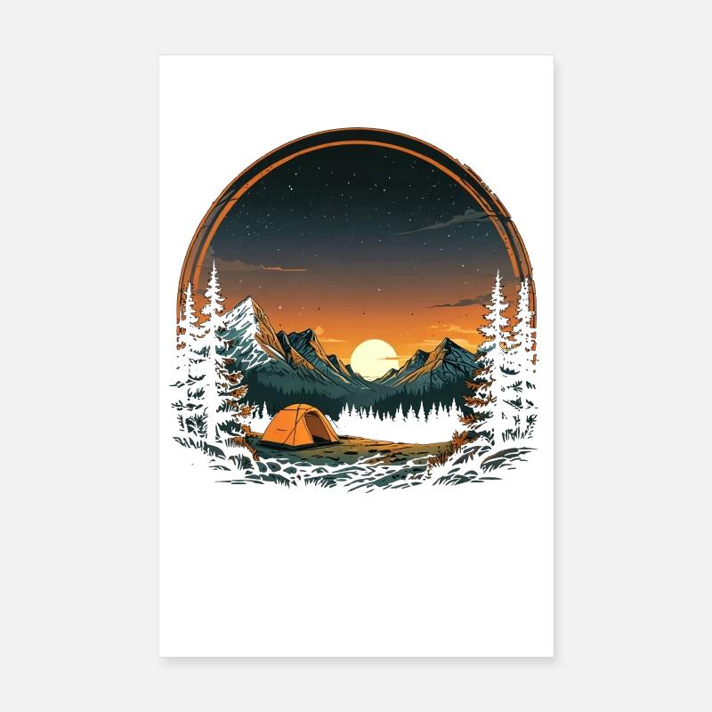 Outdoor Sunset Poster 8" x 12" (20x30 cm)