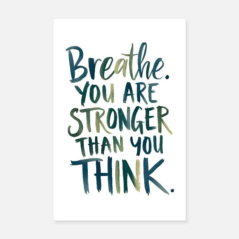 Message inspirant pour la force intérieure Poster 20 x 30 cm