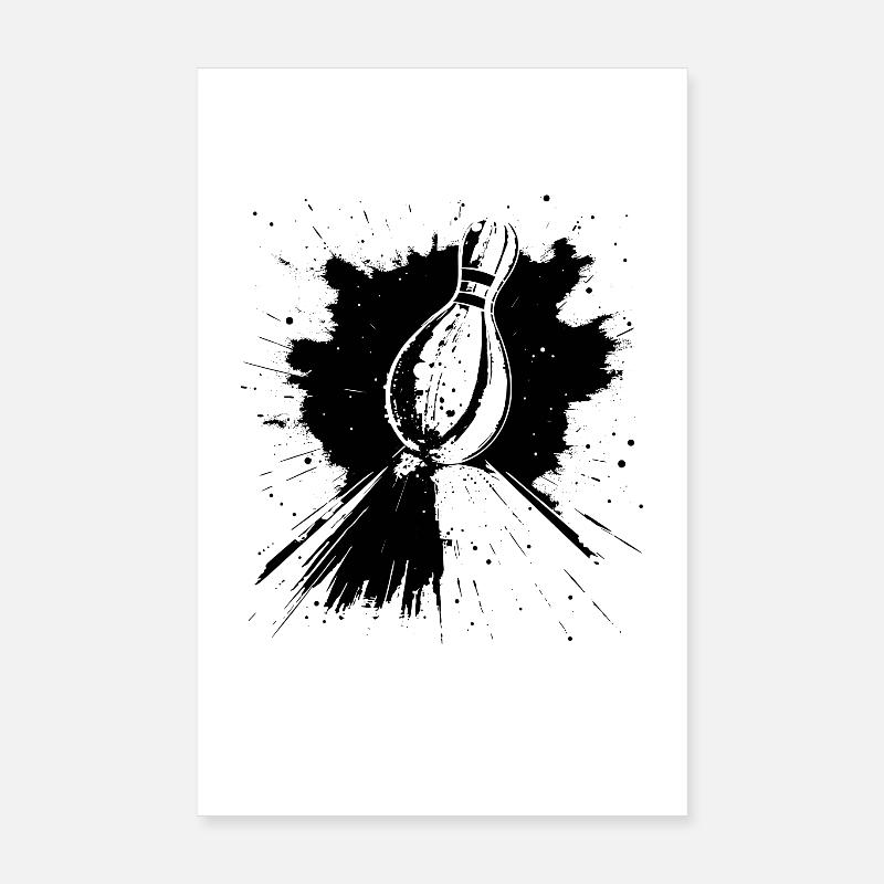 Bowling Drawing Poster 8" x 12" (20x30 cm)