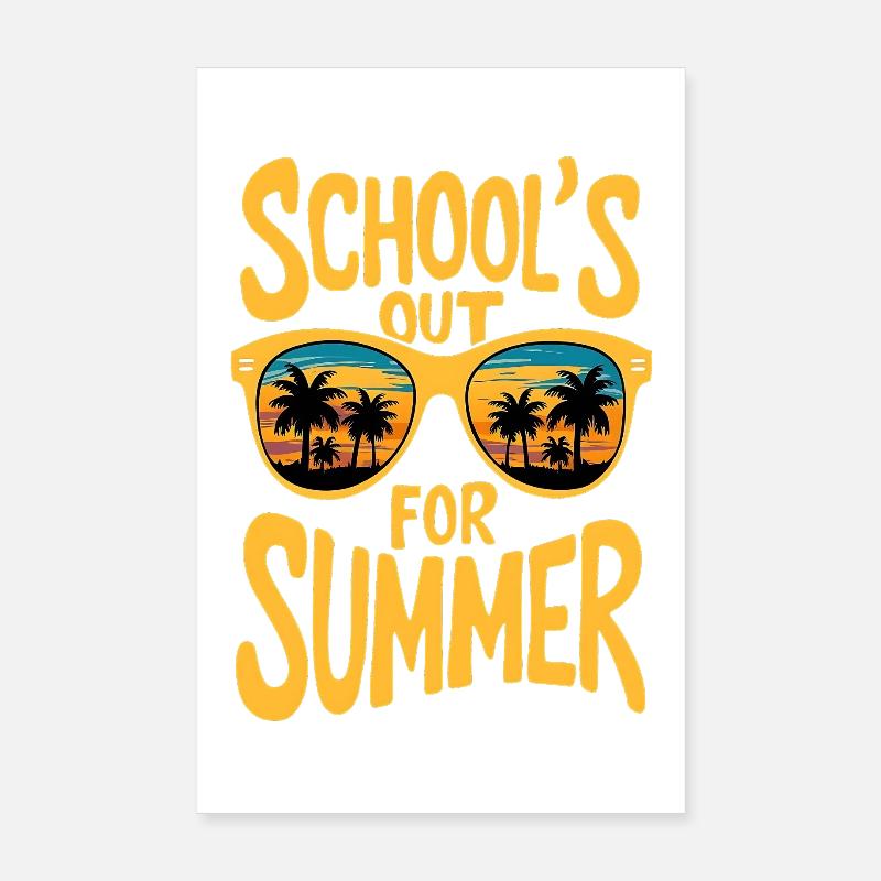 Conception de lunettes de soleil coucher de soleil d’été Poster 20 x 30 cm