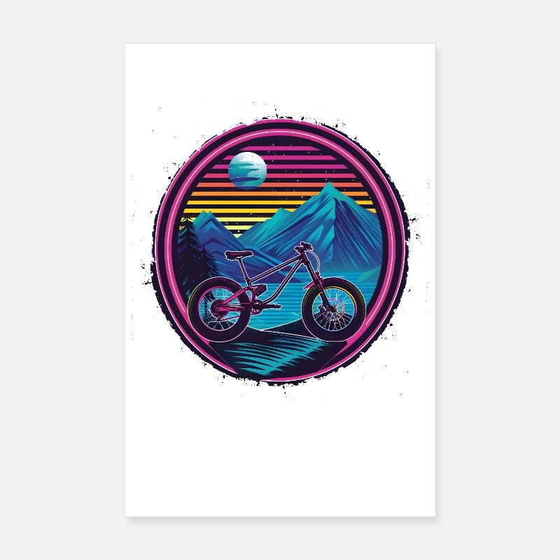 Retro Radfahrer Poster 20x30 cm