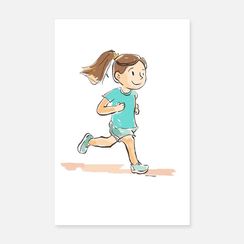 Look de bande dessinée de coureur Poster 20 x 30 cm