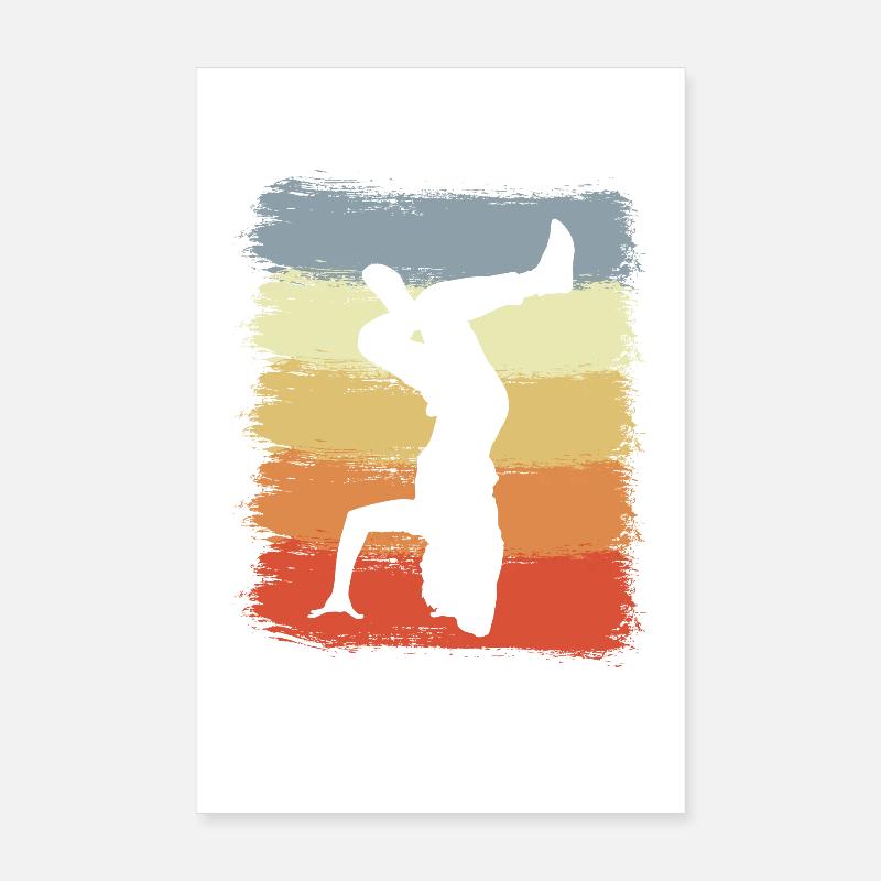 Vintage Breakdancer Drawing Poster 8" x 12" (20x30 cm)
