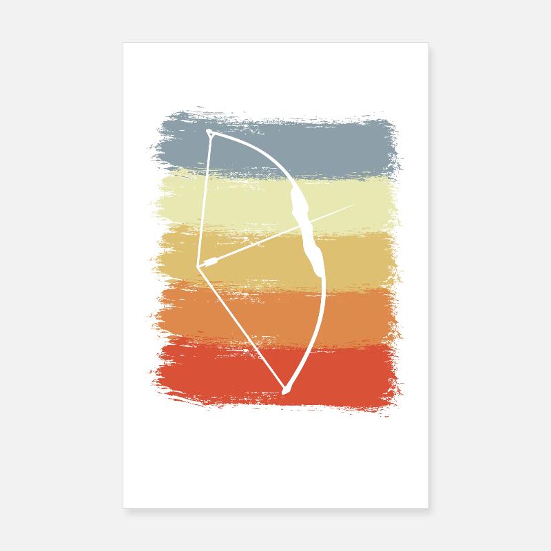 Vintage Bow and Arrow Poster 8" x 12" (20x30 cm)